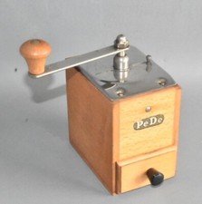 PeDe Coffee Grinder Mechanical Wood Vintage Coffee Grinder Tray #F5