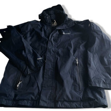 Vintage men Regatta Hydrafort navy full zip hooded rain coat in L|L30 W23|5710