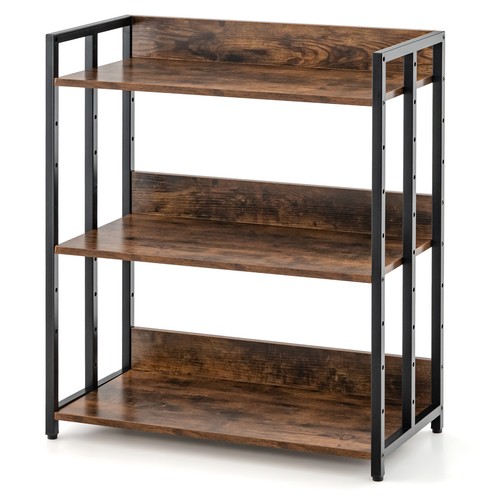 Tier industrial bookcase - 3-tier,