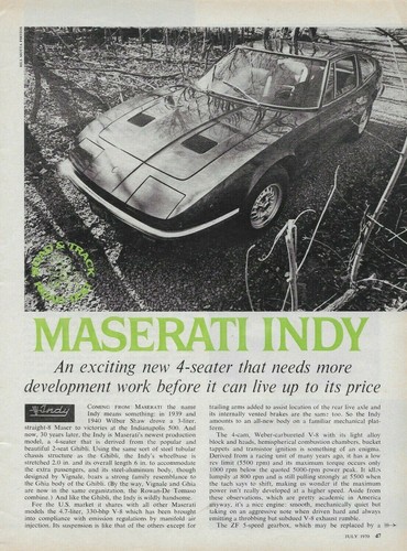 1970 maserati indy - 1970,