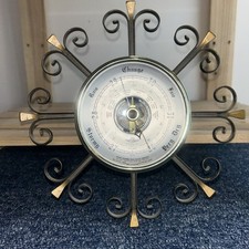 Vintage Shortland SB Smiths Aneroid Barometer British Made Metal 23cm 9"
