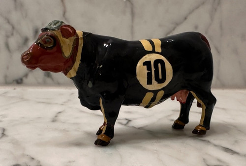 Painted racing cow figurine - racing,