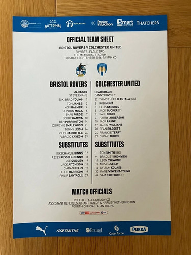 Bristol rovers colchester - bristol, v