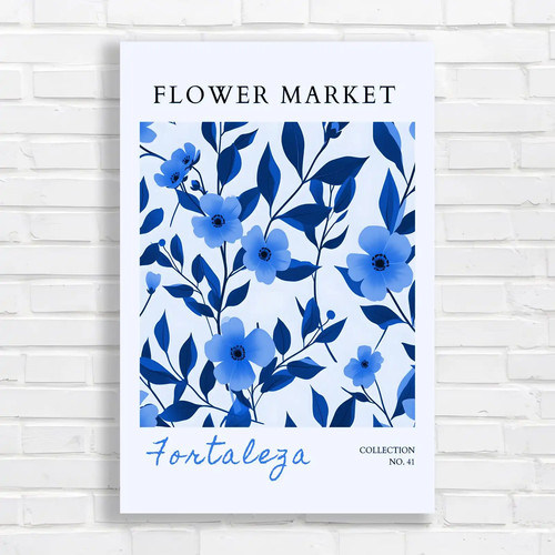 Flower market floral blue - market,
