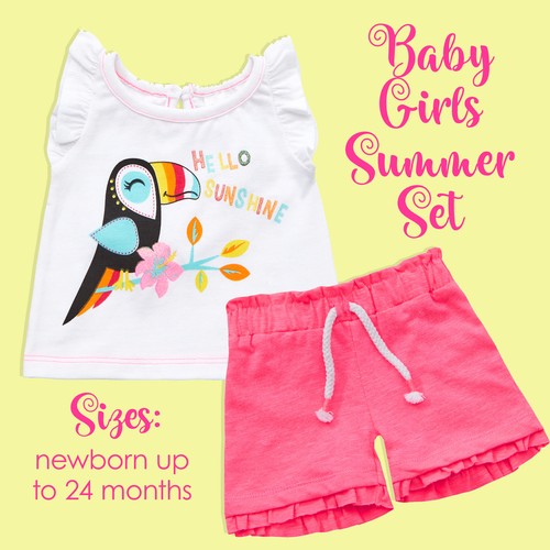 Baby girls summer outfit top - outfit,