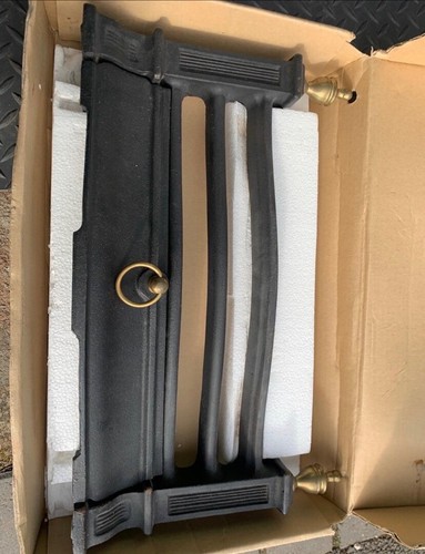 Cast iron fireplace front bars - cast,