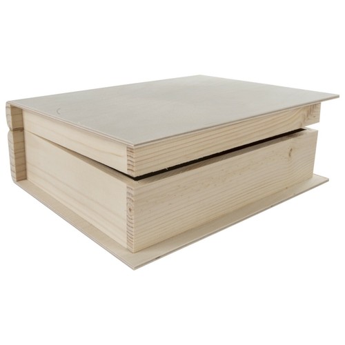 Large plain wooden book shaped - plain,