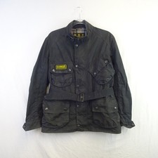Barbour International Jacket Medium Black Trials Waxed Cotton Country Biker