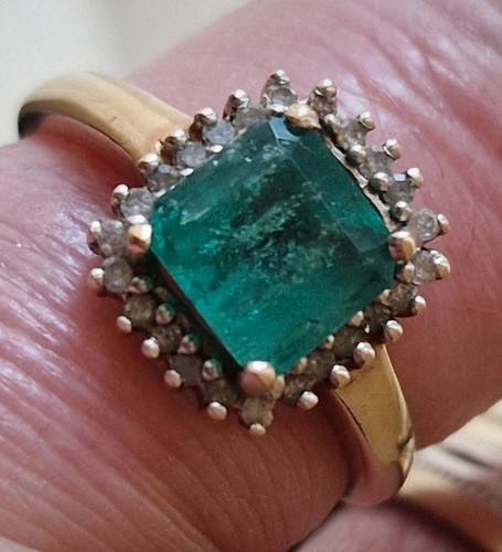 Diamond and emerald cluster - diamond,