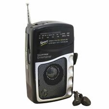 Pocket Radio AM FM with Headphones Battery Operated Mini Small Portable Sport