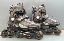 Bronx Adjustable Skates Inline Roller Skates Black/Grey size UK 4-7