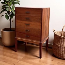 Vintage Teak Music Sheet Cabinet