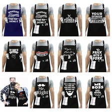 BBq Apron with Pockets Grillng Novelty Funny Kitchen Chef Cooking Gift Men Women