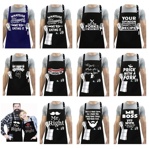 Bbq apron with pockets grillng - apron,