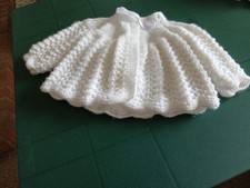 hand knitted matinee coat in