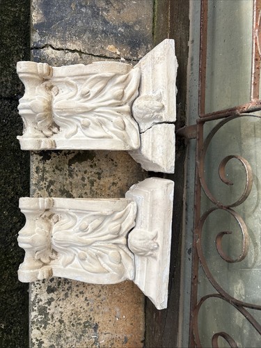 Pair plaster corbels - a,