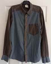 VINTAGE D&G DOLCE & GABBANA MENS STRIPED LONG SLEEVE ITTIERRE SHIRT SIZE XL