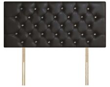 Beautiful Faux Leather Chesterfield Headboard, Diamante Headboard, All Sizes 