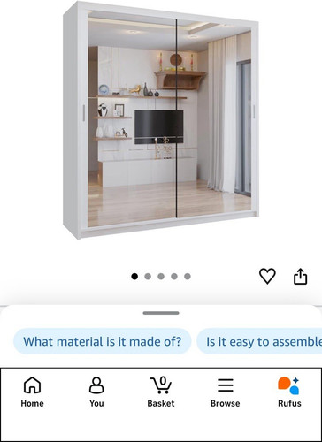 Sliding wardrobe white - sliding, 4u