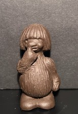ULTRA RARE VTG 60s Lisa Larson For Ramsing Pottery Troll Picking Nose 3” Figure