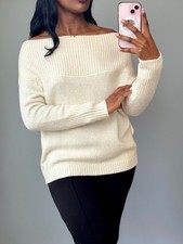SALE ZARA Women’s Cream Knit Jumper Sweater NWT Soft Beige Pullover Size S M L