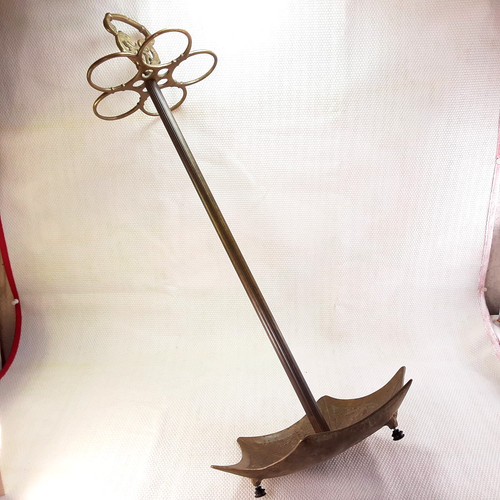 Vintage mcm all brass umbrella - brass,