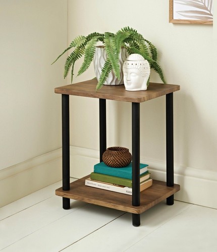 Walnut tier side table - walnut,