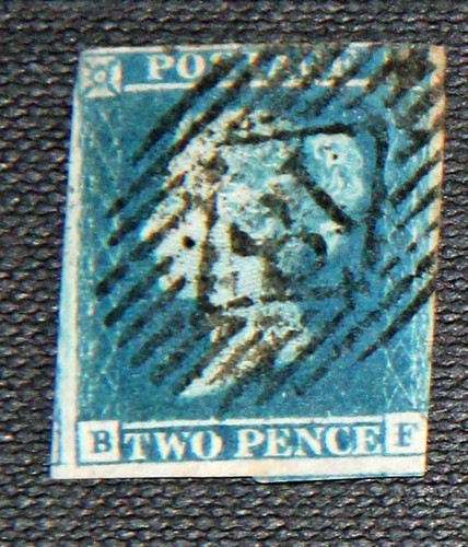 1841 2 penny deep - qv,