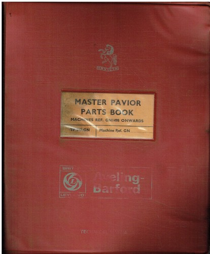 Aveling barford master pavior - master,