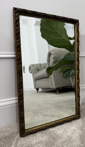 Rectangular ornate gold mirror - rectangular,