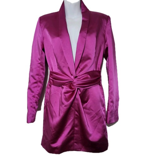 Zara satin draped blazer - zara,