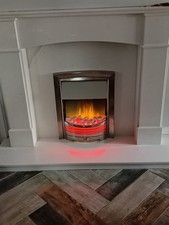 Marble Fireplace Surround and Hearth with Electric fire.