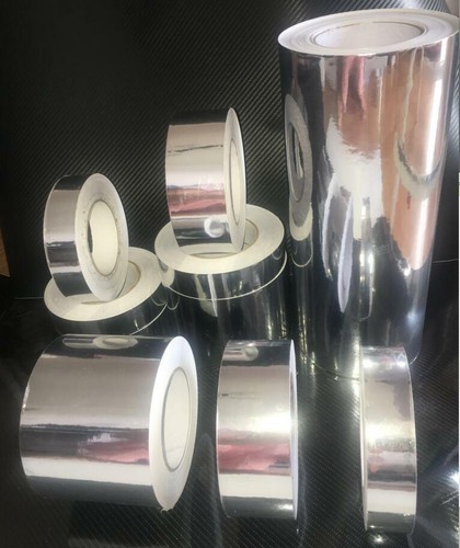 Glossy chrome silver - silver, vinyl