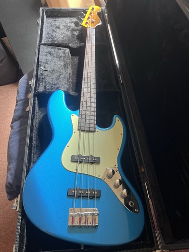 Metallic blue jazz bass - jazz,
