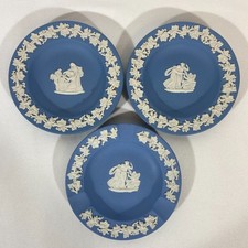 3x Wedgewood Jasperware Blue &