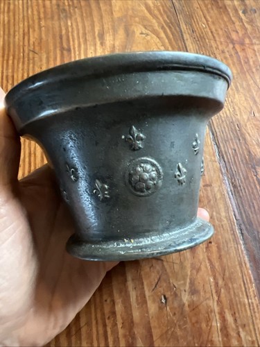 Bronze mortar apothecary - mortar,