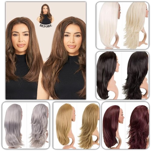 Half wig reversible - reversible, wavy