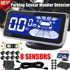 8 Sensors Parking Reverse Front and Rear Car Parking Sensors Display Buzzer Kit