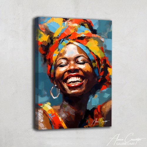 African woman canvas modern - woman,