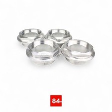 4x BBS RS RC Hexagon Nut Hub Cap Large Thread Flat