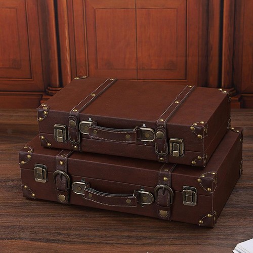 Leather trunk carry on - trunk,