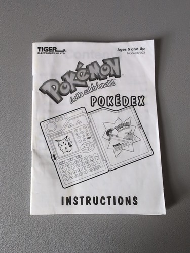 Pokémon pokédex tiger 1998 - tiger,