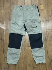 Vintage Fjallraven Waxed cotton G1000 cargo pants men’s W34 Beige black C77