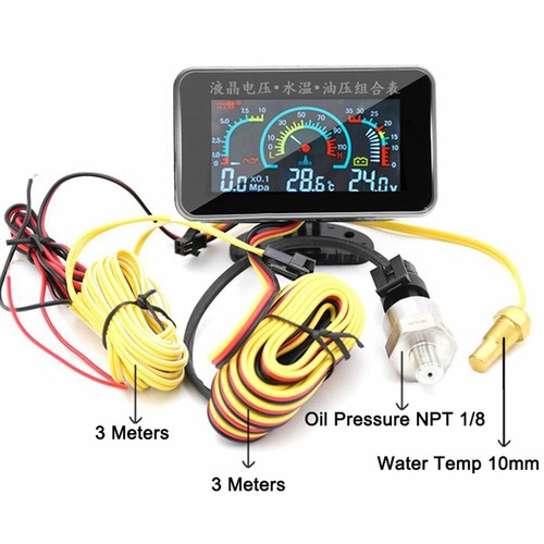 3in1 lcd digital gauge - car, kit