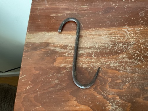 Vintage hand forged iron meat - vintage,