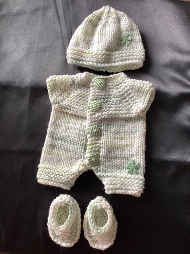 Hand knitted dolls clothes - hand,