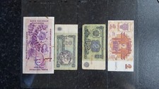 banknotes collection Poland Zloty Bulgarian Łeba Suisse Franc Latvia Ruble