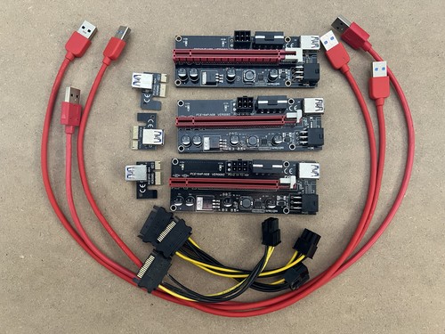 Pci riser card pcie 1x - 3x, to