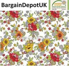 Flowers Leaves PVC Wipe Clean Vinyl Tablecloth ALL SIZES - Code: F705-1