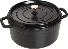 Staub Cast Iron Roaster/Cocotte, Round, 5.2L, noir black, 26cm RRP£299 BARGAIN